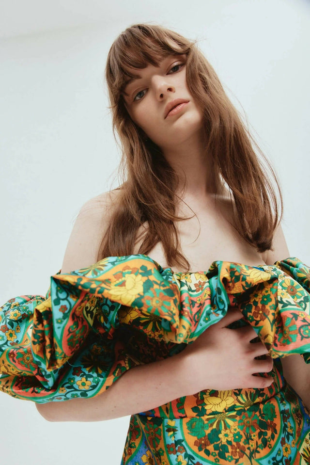 Alemais Sofie Off Shoulder Dress In Multi Size 12 - 12 / Multi - Dresses