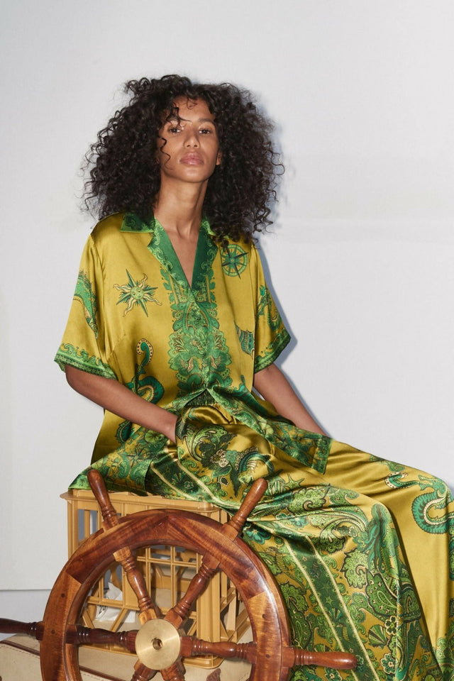 Alemais Solaris Silk Shirt 16 and Pant Set 16 - 16 / Print - Outfit Sets