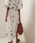 Alemais Soleil Embroided Linen Shirtdress Size 10 - 10 / Print - Dresses