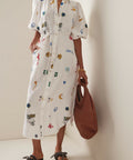 Alemais Soleil Embroided Linen Shirtdress Size 10 - 10 / Print - Dresses