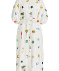 Alemais Soleil Embroided Linen Shirtdress Size 10 - 10 / Print - Dresses
