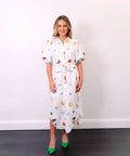 AlemaisSoleilEmbroidedShirtdressDesignerDressHire