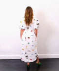 AlemaisSoleilEmbroidedShirtdressDesignerDressRear