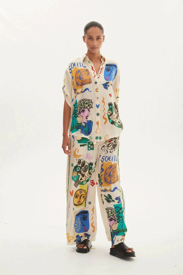 ALEMAIS - Alemais Soleil Oversized Shirt and Pant Set