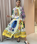 ALEMAIS - Alemais Soleil Patchwork Shirt Dress