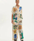 Alemais Soleil SIlk Shirt and Pant Set Print Size AU 14 - 14 / Print - Outfit Sets