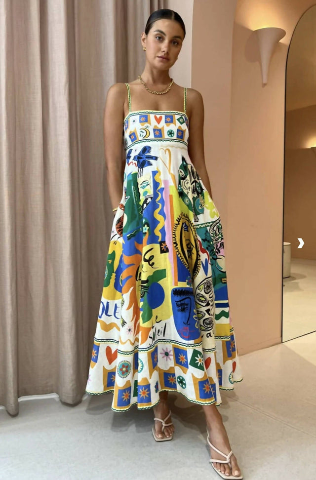 Alemais Soleil Sundress - 12 / Print - Dresses