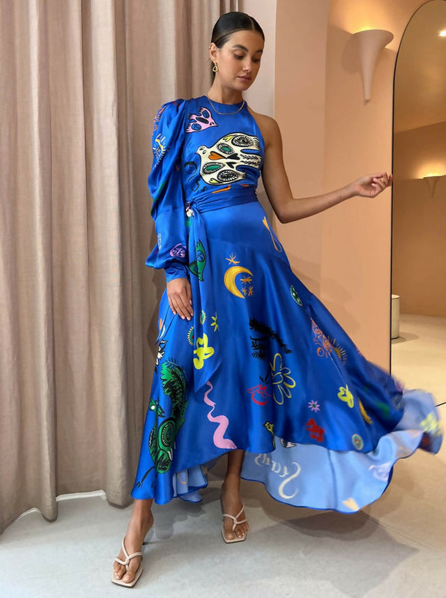 Alemais Soliel One Shoulder - 8 / Multi - Dresses