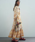 Alemais Solitaire Midi Dress in Watercolour Size AU 12 - 12 / Print - Dresses