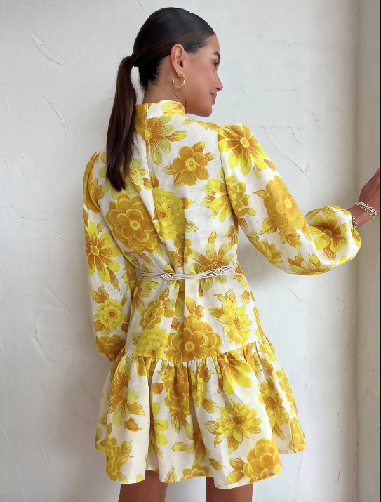 ALEMAIS Sonny mini dress in lemon / 8 - Yellow / 8 - Dresses