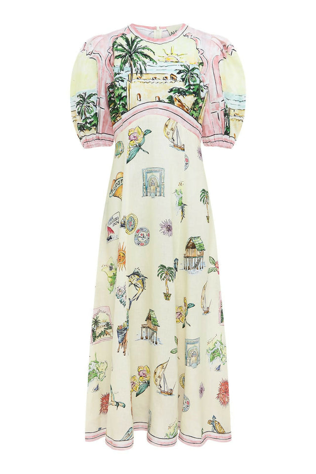 Alemais Sunset Midi Dress In Multi - 8 / Multi - Dresses