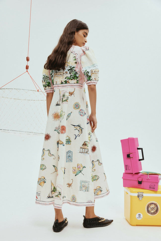 Alemais Sunset Midi Dress In Multi - 8 / Multi - Dresses