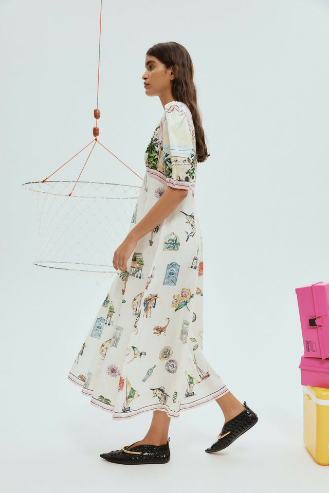 Alemais Sunset Midi Dress In Multi - 8 / Multi - Dresses