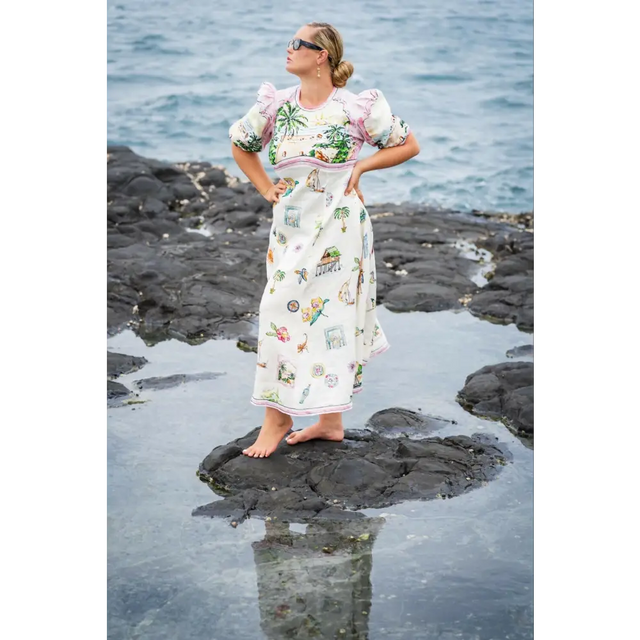 Alemais Sunset Midi Dress Print Size 8 - 8 / Print - Dresses