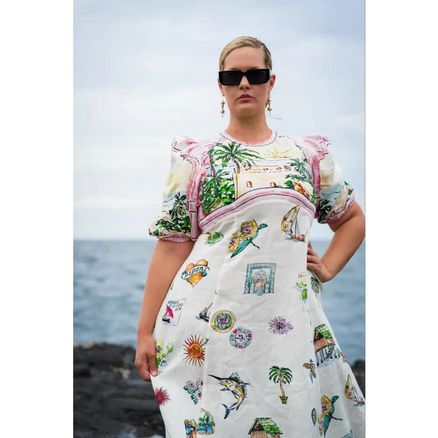 Alemais Sunset Midi Dress Print Size 8 - 8 / Print - Dresses