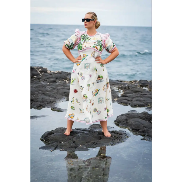 Alemais Sunset Midi Dress Print Size 8 - 8 / Print - Dresses