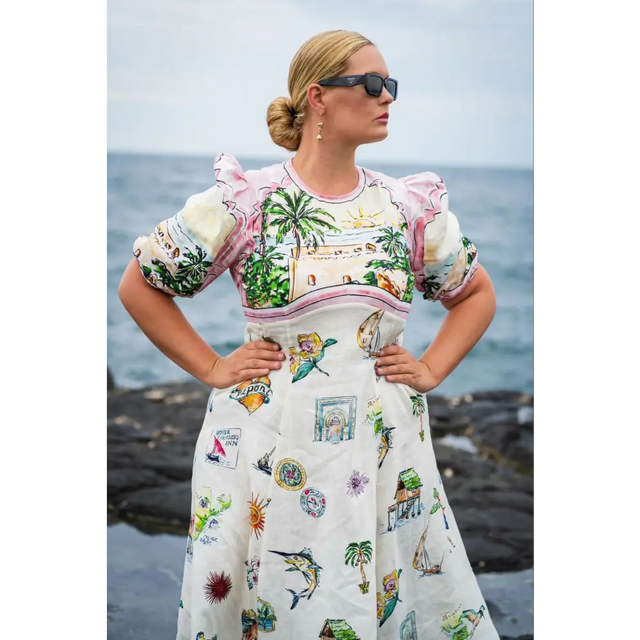 Alemais Sunset Midi Dress Print Size 8 - 8 / Print - Dresses