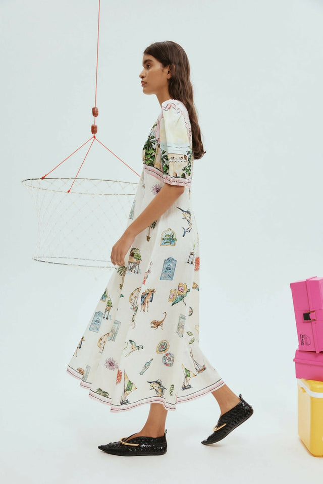 Alemais Sunset Midi Dress Size 10 & 12 - Dresses