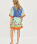 Alemais Surrealist V Neck Mini Dress Multi Print - Dresses
