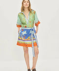 Alemais Surrealist V Neck Mini Dress Multi Print - Dresses