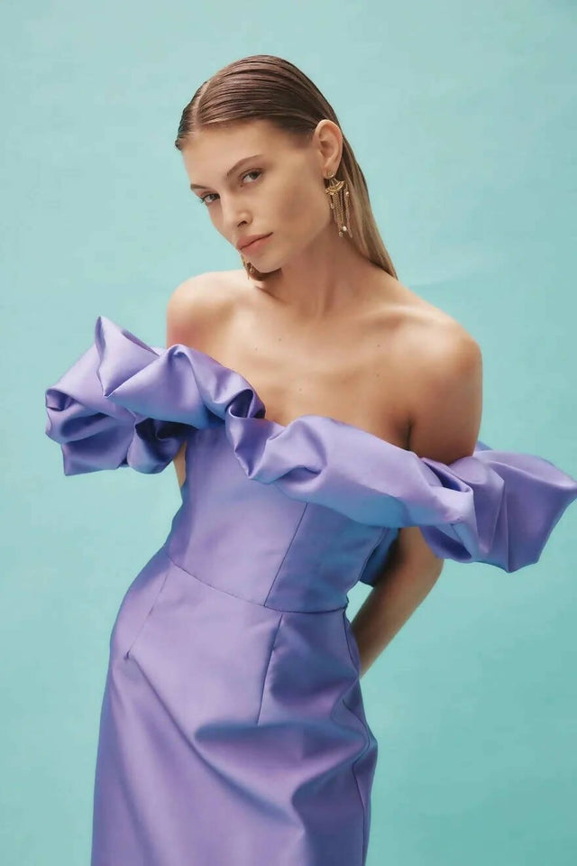 Curated Collection - Alemais Suzi off Shoulder Midi Dress