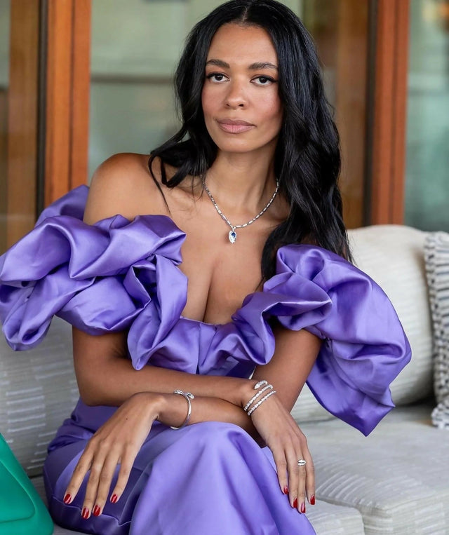 Alemais Suzi off Shoulder Midi Dress Size 8 & 10 - 8 / Blue - Dresses