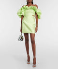 Alemais Suzi off Shoulder Mini Dress Size 8 & 10 - 10 / Green - Dresses