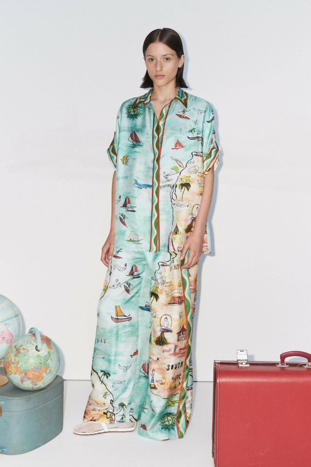 Alemais Swell Silk Shirt and Pant Set - Outfit Sets