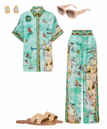 Alemais Swell Silk Shirt and Pant Set - Outfit Sets