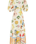 Alemais Theo Midi Dress Ivory Print Size AU 16 - 16 / Print - Dresses