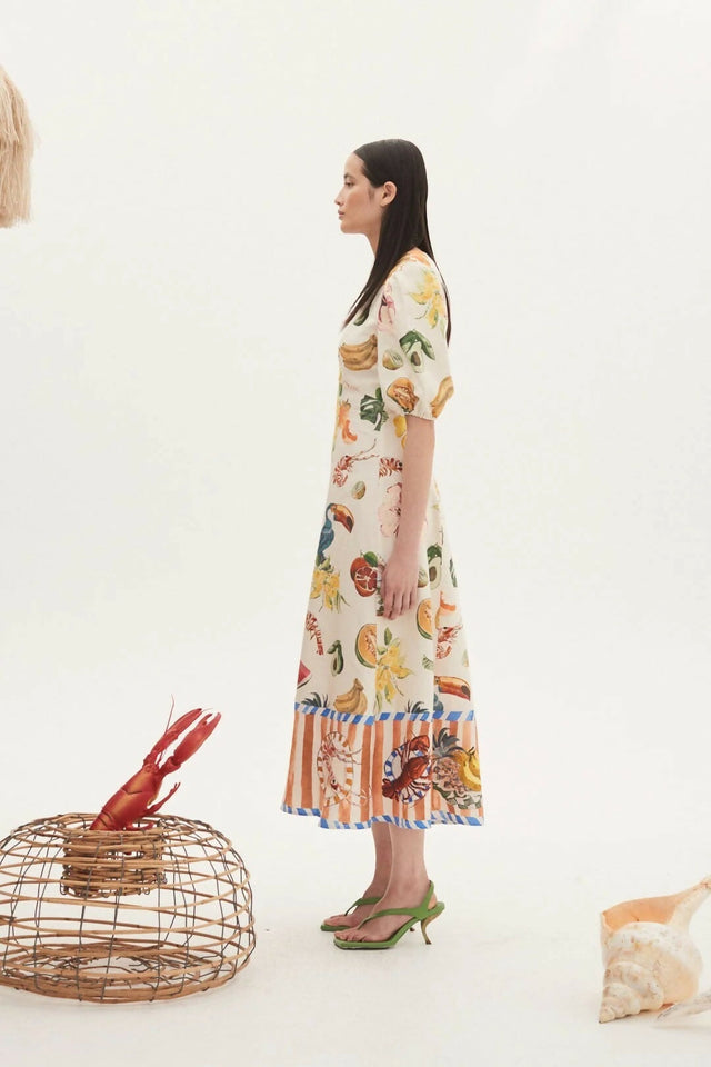 Alemais Theo Midi Dress Size 10 - 10 / Print - Dresses