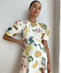 Alemais Theo Midi Dress Size 10 - 10 / Print - Dresses
