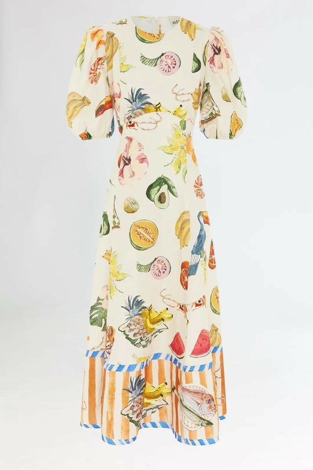 Alemais Theo Midi Dress Size 10 - 10 / Print - Dresses