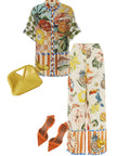 Alemais Theo Shirt and Pant Set Ivory Print Size AU 16 - 16 / Print - Outfit Sets