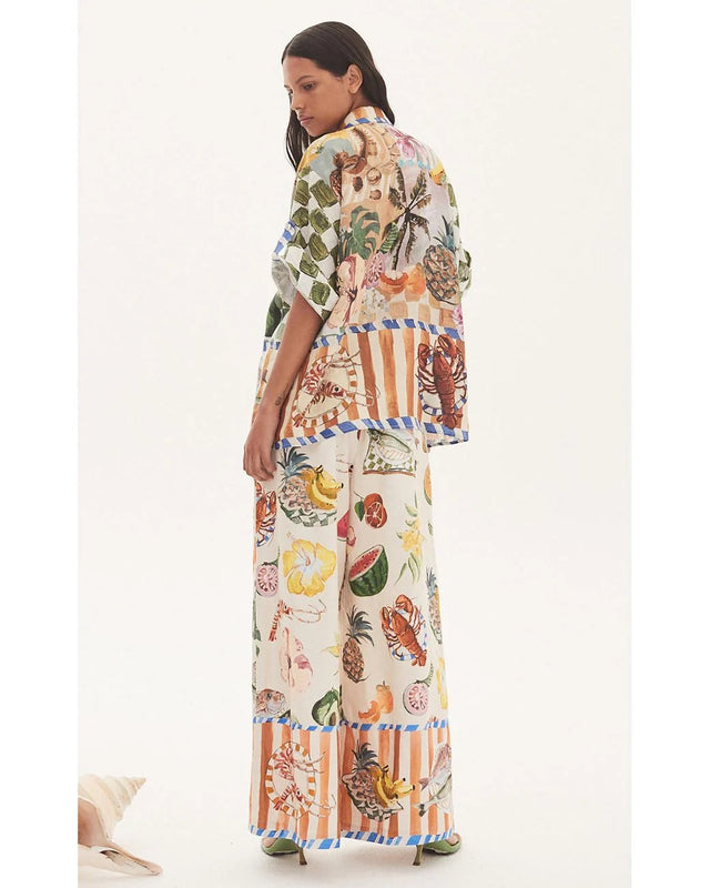 Alemais Theo Shirt and Pant Set Ivory Print Size AU 16 - 16 / Print - Outfit Sets