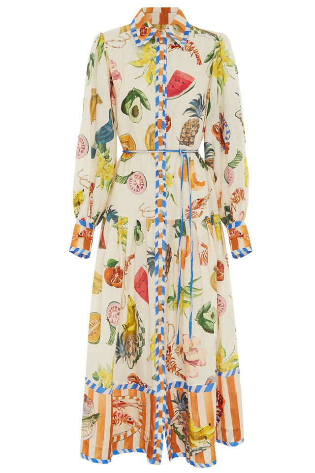 Alemais Theo Shirtdress Multi Size AU 12 & 14 - Dresses