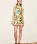 Alemais Toucan Tango Halter Mini Dress Cream and Brown Size 10 - 10 / Print - Dresses
