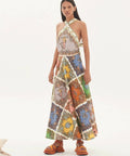 ALEMAIS - Alemais Trippy Troppo Halter Midi Dress