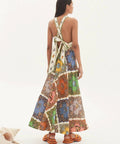 ALEMAIS - Alemais Trippy Troppo Halter Midi Dress