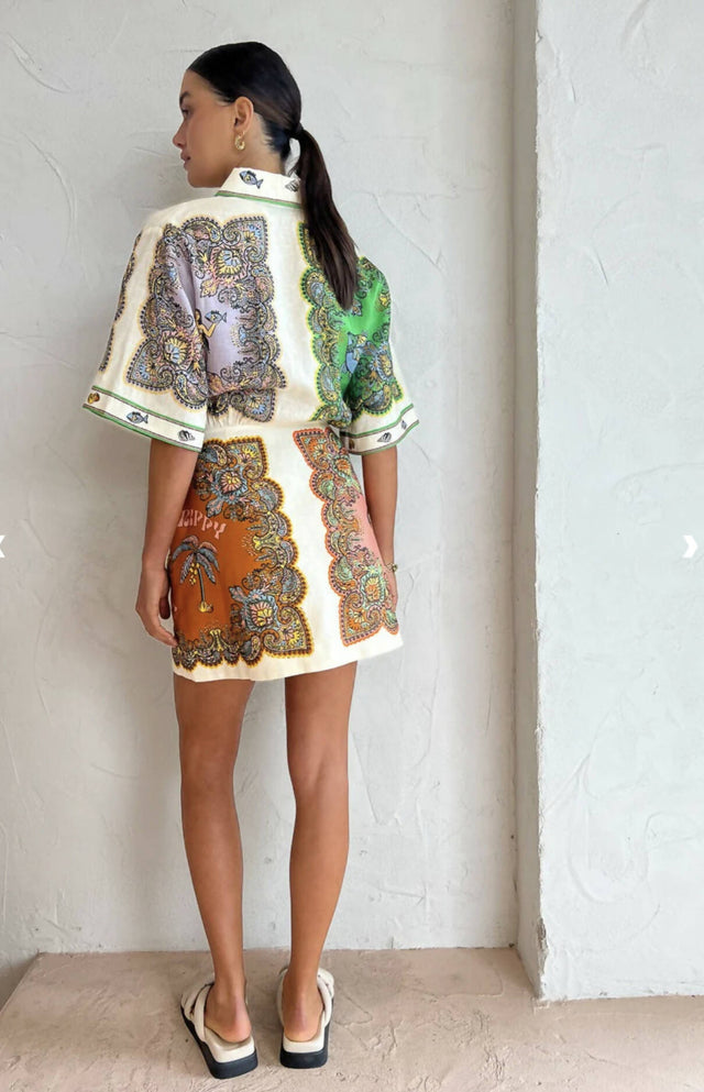 ALEMAIS - Alemais Trippy Troppo Mini Dress in Multi - 10