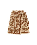 Alemais Tropic Shirt and Sarong Skirt Set Choc/Cream Size 12 - 12 / Brown - Outfit Sets