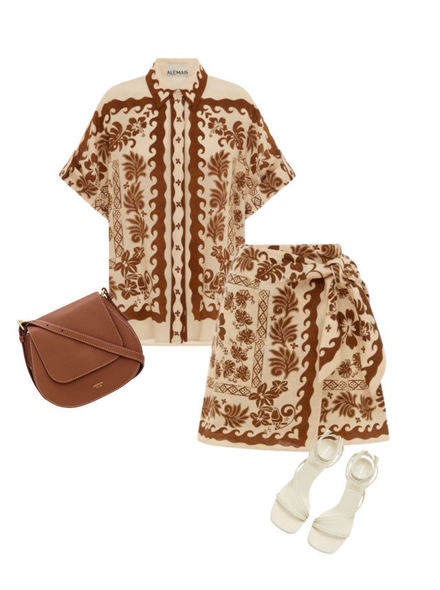ALEMAIS - Alemais Tropic Shirt and Sarong Skirt Set