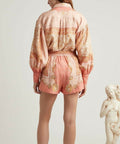 Alemais Ursula Shirt and Short Set Pink Size AU 14 - 14 / Print - Outfit Sets
