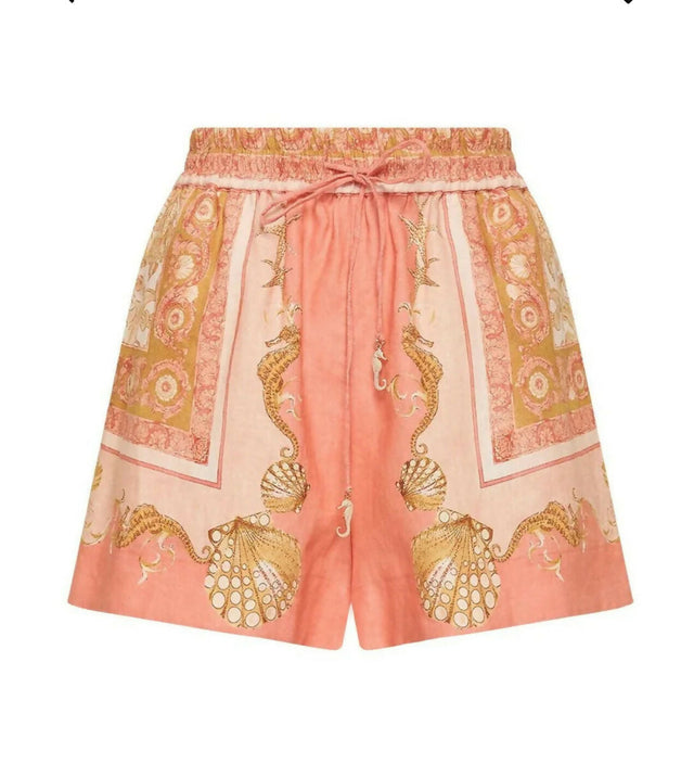 Alemais Ursula Shirt and Short Set Pink Size AU 14 - 14 / Print - Outfit Sets