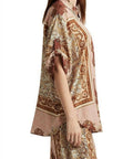 Alemais Ursula Silk Shirt in Copper - 14 / Print - Tops
