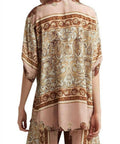 Alemais Ursula Silk Shirt in Copper - 14 / Print - Tops