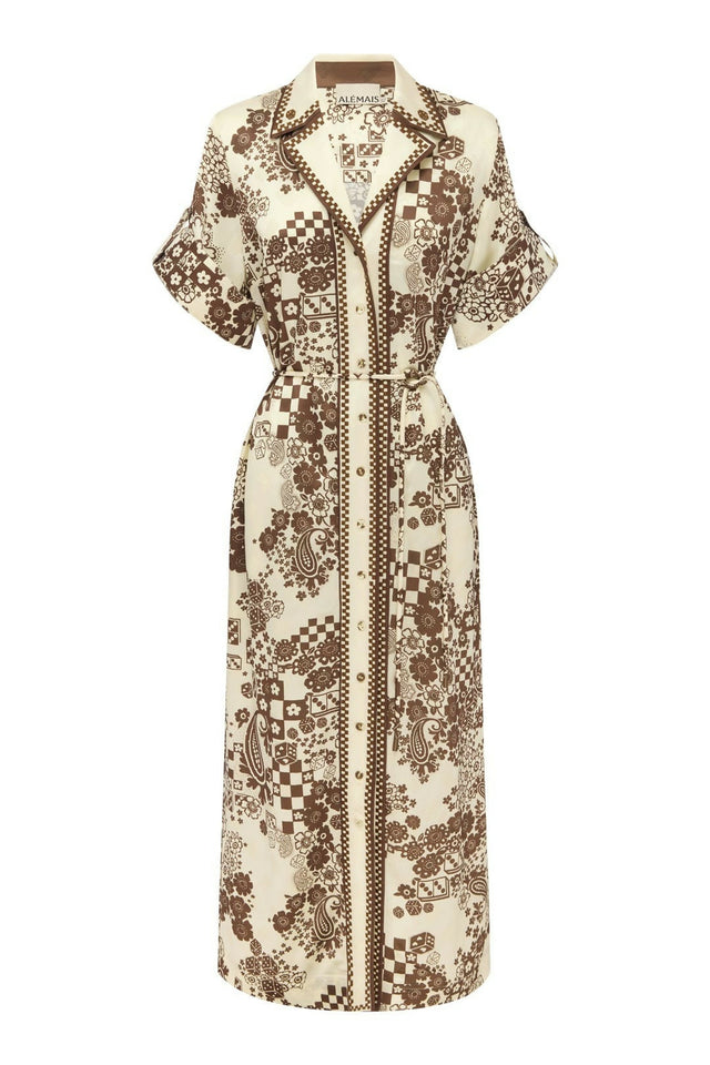 Alemais Vinnie Shirtdress - 10 / Brown - Dresses