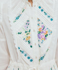 Alemais Willa Embroidered Midi Shirt Dress White Floral Size 16 - 16 / Floral - Dresses