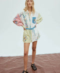 Alemais Willa Embroidered Shirt and Short Set Multi Floral Size 14 & 16 - Outfit Sets