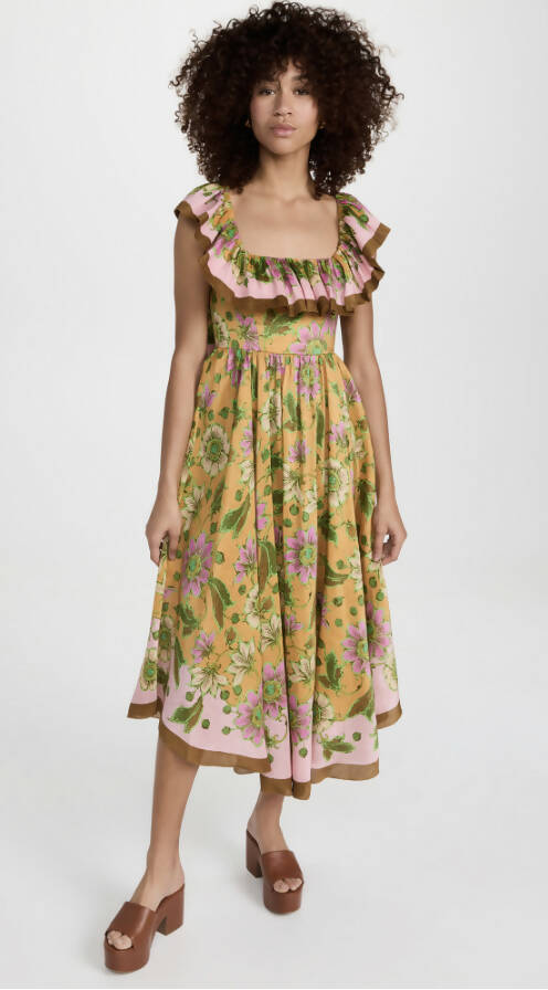 Alemais Winnie Ruffle Dress Size 10 - 10 / Print - Dresses